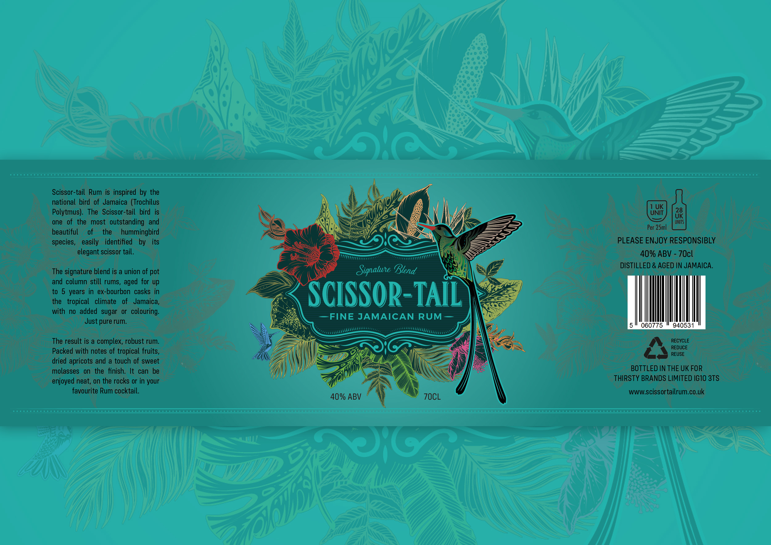 Scissor Tail rum brand design